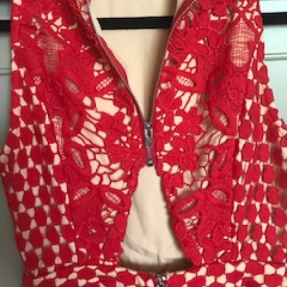 NWT Endless Rose Red Lace Cutout Back Mini Dress - Picture 11 of 13